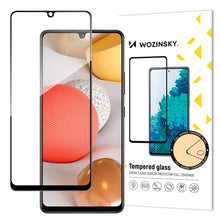 Заредете изображение във визуализатора на галерията – Wozinsky Tempered Glass Full Glue Super Tough Screen Protector Full Coveraged with Frame Case Friendly for Samsung Galaxy A42 5G black - TopMag
