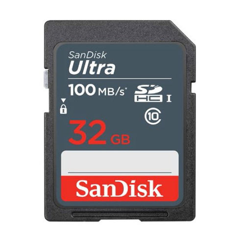 SANDISK ULTRA SDHC Memory SD Card - 32GB 100MB/s Class 10 UHS-I