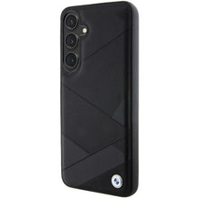 Заредете изображение във визуализатора на галерията – Original Case BMW hardcase Signature Leather Crossing Lines Pattern BMHCS24S23RCGPK for Samsung Galaxy S24 Black

