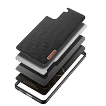 Заредете изображение във визуализатора на галерията – Dux Ducis Fino case covered with nylon material for Samsung Galaxy S21+ 5G (S21 Plus 5G) black - TopMag
