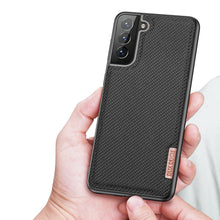 Заредете изображение във визуализатора на галерията – Dux Ducis Fino case covered with nylon material for Samsung Galaxy S21+ 5G (S21 Plus 5G) black - TopMag
