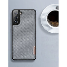 Заредете изображение във визуализатора на галерията – Dux Ducis Fino case covered with nylon material for Samsung Galaxy S21+ 5G (S21 Plus 5G) gray - TopMag
