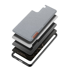 Заредете изображение във визуализатора на галерията – Dux Ducis Fino case covered with nylon material for Samsung Galaxy S21+ 5G (S21 Plus 5G) gray - TopMag
