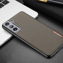 Заредете изображение във визуализатора на галерията – Dux Ducis Fino case covered with nylon material for Samsung Galaxy S21+ 5G (S21 Plus 5G) green - TopMag
