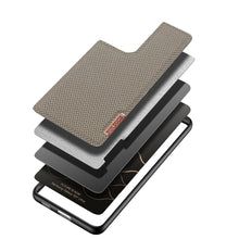 Заредете изображение във визуализатора на галерията – Dux Ducis Fino case covered with nylon material for Samsung Galaxy S21 Ultra 5G green - TopMag
