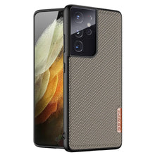 Заредете изображение във визуализатора на галерията – Dux Ducis Fino case covered with nylon material for Samsung Galaxy S21 Ultra 5G green - TopMag
