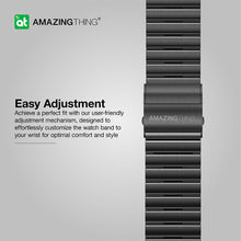 Заредете изображение във визуализатора на галерията – Amazing Thing Band Titan Steel Band TSE49BK for Apple Watch 49/45 black

