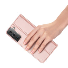 Заредете изображение във визуализатора на галерията – DUX DUCIS Skin Pro Bookcase type case for Samsung Galaxy S21 Ultra 5G pink - TopMag
