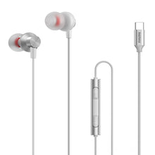 Заредете изображение във визуализатора на галерията – Remax in-ear headphones USB Type C remote control headset white (RM-560) - TopMag
