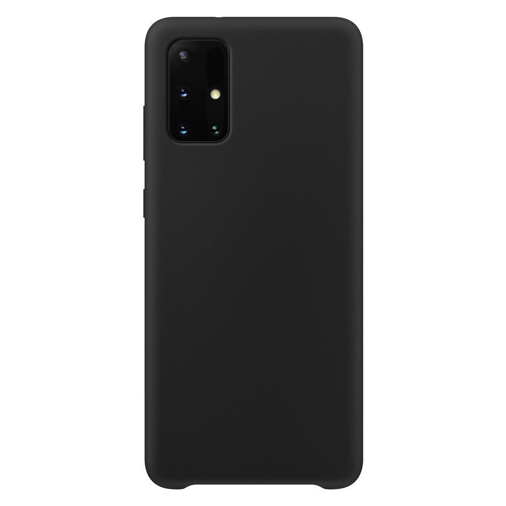 Silicone Case Soft Flexible Rubber Cover for Samsung Galaxy M51 black - TopMag