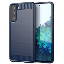 Заредете изображение във визуализатора на галерията – Carbon Case Flexible Cover TPU Case for Samsung Galaxy S21 5G blue - TopMag
