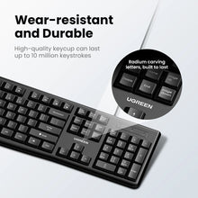 Заредете изображение във визуализатора на галерията – Ugreen MK003 wired keyboard and mouse set - black
