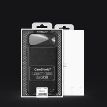 Заредете изображение във визуализатора на галерията – Nillkin CamShield Leather S Case iPhone 14 cover with camera cover blue
