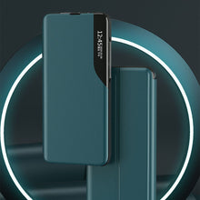 Заредете изображение във визуализатора на галерията – Eco Leather View Case elegant bookcase type case with kickstand for Samsung Galaxy A72 4G black - TopMag
