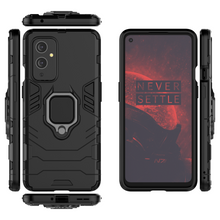 Заредете изображение във визуализатора на галерията – Ring Armor Case Kickstand Tough Rugged Cover for OnePlus 9 black - TopMag
