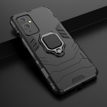 Заредете изображение във визуализатора на галерията – Ring Armor Case Kickstand Tough Rugged Cover for OnePlus 9 black - TopMag
