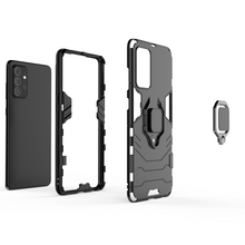 Заредете изображение във визуализатора на галерията – Ring Armor Case Kickstand Tough Rugged Cover for Samsung Galaxy A72 4G black - TopMag
