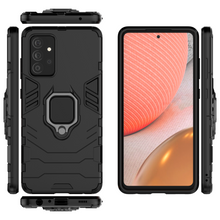 Заредете изображение във визуализатора на галерията – Ring Armor Case Kickstand Tough Rugged Cover for Samsung Galaxy A72 4G black - TopMag
