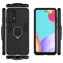 Заредете изображение във визуализатора на галерията – Ring Armor Case Kickstand Tough Rugged Cover for Samsung Galaxy A52s 5G / A52 5G / A52 4G black - TopMag
