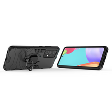 Заредете изображение във визуализатора на галерията – Ring Armor Case Kickstand Tough Rugged Cover for Samsung Galaxy A52s 5G / A52 5G / A52 4G black - TopMag
