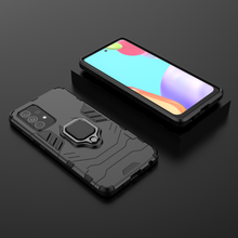 Заредете изображение във визуализатора на галерията – Ring Armor Case Kickstand Tough Rugged Cover for Samsung Galaxy A52s 5G / A52 5G / A52 4G black - TopMag
