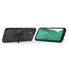 Заредете изображение във визуализатора на галерията – Ring Armor Case Kickstand Tough Rugged Cover for Samsung Galaxy A32 5G black - TopMag
