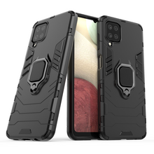 Заредете изображение във визуализатора на галерията – Ring Armor Case Kickstand Tough Rugged Cover for Samsung Galaxy A12 / Galaxy M12 black - TopMag
