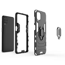 Заредете изображение във визуализатора на галерията – Ring Armor Case Kickstand Tough Rugged Cover for Samsung Galaxy A12 / Galaxy M12 black - TopMag
