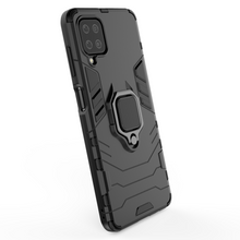 Заредете изображение във визуализатора на галерията – Ring Armor Case Kickstand Tough Rugged Cover for Samsung Galaxy A12 / Galaxy M12 black - TopMag
