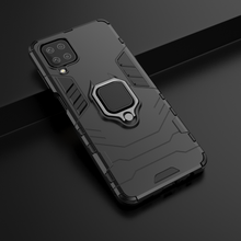Заредете изображение във визуализатора на галерията – Ring Armor Case Kickstand Tough Rugged Cover for Samsung Galaxy A12 / Galaxy M12 black - TopMag
