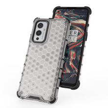 Заредете изображение във визуализатора на галерията – Honeycomb Case armor cover with TPU Bumper for OnePlus 9 black - TopMag
