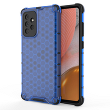 Заредете изображение във визуализатора на галерията – Honeycomb Case armor cover with TPU Bumper for Samsung Galaxy A72 4G blue - TopMag
