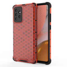Заредете изображение във визуализатора на галерията – Honeycomb Case armor cover with TPU Bumper for Samsung Galaxy A72 4G red - TopMag
