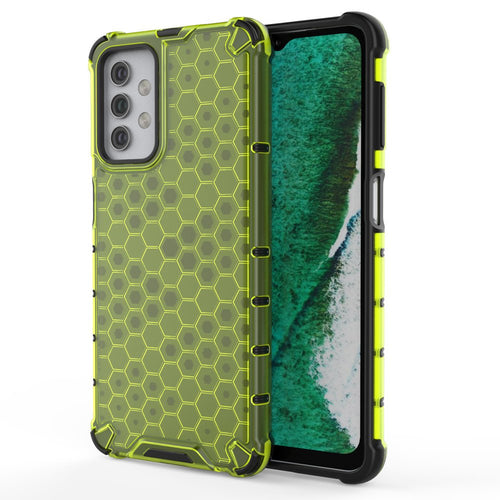 Honeycomb Case armor cover with TPU Bumper for Samsung Galaxy A32 5G green - TopMag