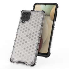 Заредете изображение във визуализатора на галерията – Honeycomb Case armor cover with TPU Bumper for Samsung Galaxy A12 / Galaxy M12 transparent - TopMag
