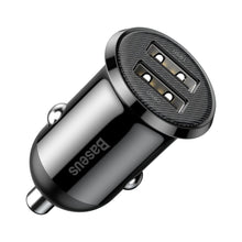Заредете изображение във визуализатора на галерията – Baseus Grain Pro car charger 2x USB 4.8 A black (CCALLP-01)
