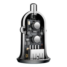 Заредете изображение във визуализатора на галерията – Baseus Grain Pro car charger 2x USB 4.8 A black (CCALLP-01)
