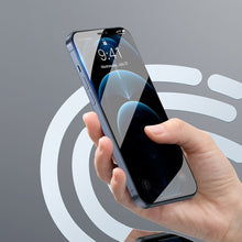 Заредете изображение във визуализатора на галерията – Baseus 2x Full screen 0,3 mm Anti Spy tempered glass with a frame iPhone 12 Pro / iPhone 12 (SGAPIPH61P-KS01) (case friendly) - TopMag

