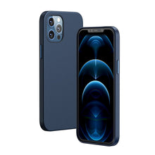 Заредете изображение във визуализатора на галерията – Baseus Magnetic Leather Case Soft PU leather Cover for iPhone 12 Pro Max blue (MagSafe compatible) - TopMag
