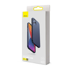 Заредете изображение във визуализатора на галерията – Baseus Magnetic Leather Case Soft PU leather Cover for iPhone 12 Pro Max blue (MagSafe compatible) - TopMag
