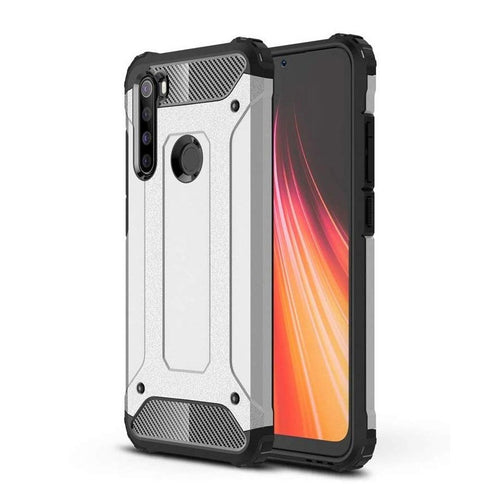 Hybrid Armor Case Tough Rugged Cover for Samsung Galaxy A11 / M11 silver - TopMag