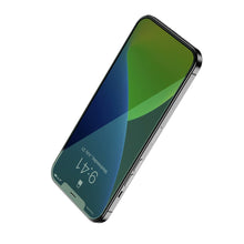 Заредете изображение във визуализатора на галерията – Baseus 2x 0,15 mm Eye Protection Full Coverage Green Tempered Glass Film with Anti Blue Light Filter for iPhone 12 mini (SGAPIPH54N-LP02) - TopMag
