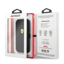 Заредете изображение във визуализатора на галерията – Ferrari FESPEFLBKP12LBK iPhone 12 Pro Max 6,7" czarny/black book On Track Perforated - TopMag

