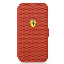 Заредете изображение във визуализатора на галерията – Ferrari FESPEFLBKP12SRE iPhone 12 mini 5,4" czerwony/red book On Track Perforated - TopMag
