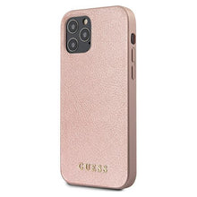 Заредете изображение във визуализатора на галерията – Guess GUHCP12LIGLRG iPhone 12 Pro Max 6,7" różowo-złoty/rose gold hardcase Iridescent - TopMag
