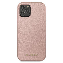 Заредете изображение във визуализатора на галерията – Guess GUHCP12LIGLRG iPhone 12 Pro Max 6,7" różowo-złoty/rose gold hardcase Iridescent - TopMag
