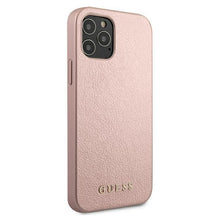 Заредете изображение във визуализатора на галерията – Guess GUHCP12LIGLRG iPhone 12 Pro Max 6,7" różowo-złoty/rose gold hardcase Iridescent - TopMag

