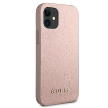Заредете изображение във визуализатора на галерията – Guess GUHCP12SIGLRG iPhone 12 mini 5,4" różowo-złoty/rose gold hardcase Iridescent - TopMag
