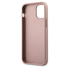 Заредете изображение във визуализатора на галерията – Guess GUHCP12SIGLRG iPhone 12 mini 5,4" różowo-złoty/rose gold hardcase Iridescent - TopMag

