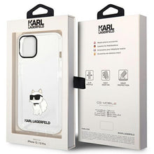 Заредете изображение във визуализатора на галерията – Karl Lagerfeld KLHCP12MHNCHTCT iPhone 12 /12 Pro 6.1" transparent hardcase Ikonik Choupette
